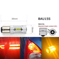 2x Canbus LED BAU15S PY21W 1156PY Led Light Bulb for TOYOTA PROACE CITY 2019-2024 turn signal light Front direction indicator