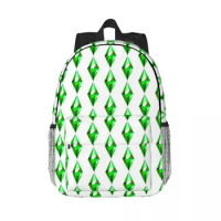 The Sims 4 Plumbob Backpacks Teenager Bookbag Fashion Children School Bags Travel Rucksack Shoulder Bag Large Capacity