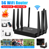 5G CPE WIFI6 Router 4*LAN 1*WAN Ports Wireless Router with SIM Card Solt Dual Band 2.4G+5.8G Gigabit Ethernet Router Home Router