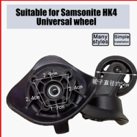 For Samsonite HK4 Trolley Case Wheel Pulley Sliding Casters Universal Wheel Luggage Wheel Smooth Slient Wear-resistant Black