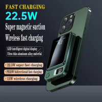 2024 Hot 10000mAh Wireless Power Bank Magnetic Qi Portable Powerbank Type C Fast Charger For iPhone15 14 13 Samsung MaCsafe