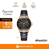 Jam Tangan Wanita Alexandre Christie AC 6141 XXV BBRBA 25th Anniversary Black Dial + Extra Strap Lim