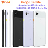 Original Google Pixel 3A 4G LTE 5.6" Snapdragon 670 Octa Core 4GB RAM 64GB ROM NFC 12.2MP 8MP Fingerprint Smartphone