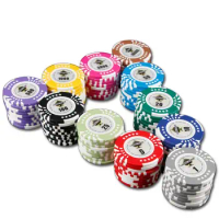 10 Pcs Spade Clay Chip Coin Casino Club Baccarat Mahjong Board Game Bullfight Texas Poker Chips Set Entertainment Equipment