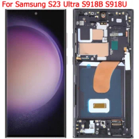 For Samsung S23 Ultra LCD Screen Display With Frame Replacement 6.8" Samsung S23 Ultra S918B S918U LCD Screen