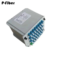 5pcs 1x32 LC optical splitter 1*32 LGX fiber optic coupler LC UPC FTTH plug in coupler