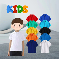 KAOS POLO SHIRT ANAK LAKI LAKI PEREMPUAN UNISEX BAJU LENGAN PENDEK KERAH POLOS WARNA HITAM PUTIH COK
