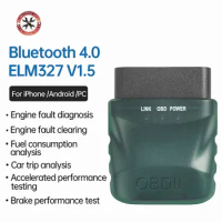 2023 Newest ELM327 V1.5 OBD2 Scanner Bluetooth 4.0 OBD 2 Car Diagnostic Tool ELM 327 Scanner OBDII Reader for IOS Android PC