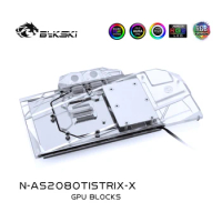 Bykski Water Block use for ASUS ROG STRIX-RTX2080TI-O11G-GAMING /Full Cover Copper Block/RGB Light/Compatible Original Backplate