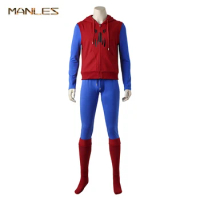 Spider-Man Costume Cosplay Peter Parker Spiderman Casual Suit Movie Spider-Man : Homecoming Cosplay Costume Halloween