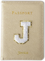 Personalized Passport Cover with Initial and Name Custom Name Initial Leather Passport Cover Passpor