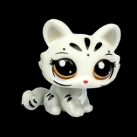 YASMINE Pet Shop Tiger สีขาวแมว Kitty สัตว์เลี้ยง Lps #3585