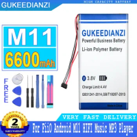 6600mAh GUKEEDIANZI Battery For Fiio Android M11 Pro M11Pro HIFI Music MP3 Player Big Power Bateria