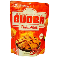snacks GUOBA URbites Rice Crackers Snack Keripik besar 128g Rasa pedas Gila, pedes Klasik, pedes Mal