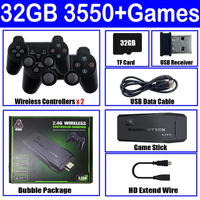 Esports M8 Video Game Console 64GBuilt-In 30000 Games 2.4GB Dual Handle Wireless Controller 4K HD Si