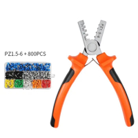PZ1.5-6 Mini Portable Crimping Tool Set Fit For Crimping Insulated And Uninsulated Ferrule Terminal Tubes Corrosion-Resistant