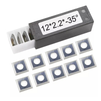 Bilah Sisipan Karbida Persegi, 10pcs, 12x12x2.2mm, Penggantian untuk Kerja Kayu