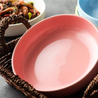 Nordic creative ceramic fruit salad plate kimchi noodle deep mixing bowl household noodle soup plate exquisite ceramic tableware