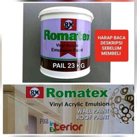 Romatex Pail Warna White Cat Tembok Eksterior Interior Warna Putih