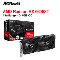 New ASRock Radeon RX 6600 XT Challenger D 8GB OC Graphics Card RX6600XT GDDR6 128bit Video Cards GPU DeskTop AMD placa de video