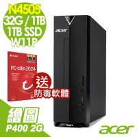 Acer 宏碁 Aspire XC-840 薄型電腦 (N4505/32G/1TB+1TB SSD/P400-2G/W11P)