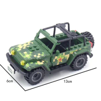 2024 NEW Militarys Camouflage TBS Commando Blacks Wranglers Car Off Roader Building Blocks Classic Model Sets Bricks Kids Kits