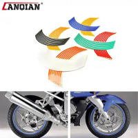 17/18 inch Colorful motorcycles wheel stickers Reflective Rim moto Stripe Tape For Kawasaki Ninja 300 300R EX300 Z300 NINJA Z250