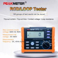 PEAKMETER MS5910 Digital resistance meter RCD loop resistance tester Multimeter for GFCI Loop resistance testing