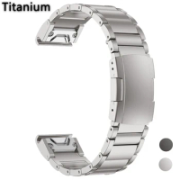 22mm Genuine Titanium Watch Band for Garmin Fenix 7 6 6X Pro 5 5X Plus 3HR 26mm WatchBand for Garmin Venu 2 Forerunner 945 Strap
