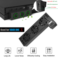 Super Cooling Fan Cooler for XBOX ONE X , External Speed Cooling Fan with Extra USB Port for Microsoft XBox One X Console