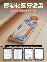 藍牙無線鍵盤鼠標套裝87鍵機械電腦女生辦公靜音鍵鼠電競游戲專用
