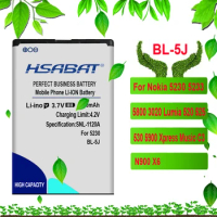 HSABAT 3200mAh BL-5J Battery for Nokia 5230 5233 5800 3020 Lumia 520 525 530 5900 Xpress Music C3 N900 X6