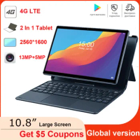 2024 Full New 10.8 Inch Tablet Android 10 Cores MT6797 Gaming Tablets 4G Phone Laptop Tablet 2 In 1 Tablet With Keyboard 13MP