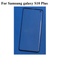 For Samsung galaxy S10 Plus Front LCD Glass Lens touchscreen For galaxy S 10 Plus Touch screen Outer Screen Glass without flex