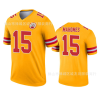 NFL เสื้อรักบี้เอมิเรตส์15สีแดง Chiefs Patrick mahomes JERSEY