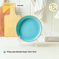 Piring Labu Ramekin Kopin 7inch 18cm Porcelain Keramik Biru