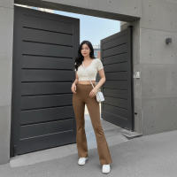 Celana Wanita Cutbray Flare Pants Scuba Highwaist Srecht Melar Basic Daily Pants Jumbo Premium