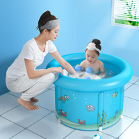 兒童洗澡桶嬰兒游泳沐浴桶摺疊洗澡盆家用寶寶浴盆小孩泡澡桶神器