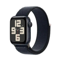 Apple Watch SE2 GPS 44mm 午夜色鋁金屬錶殼/午夜色織紋運動型錶環 MREA3TA