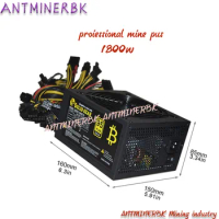 Brand new ETH ZCASH Miner Gold POWER KENWEI 1800W with power cord ETH miner power supply for R9 380/390 RX 470/480 RX 570/580 6