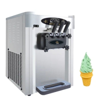 3 Flavors Ice Cream Maker Stainless Steel Soft Ice Cream Machine Electric Ice Cream Making Machine