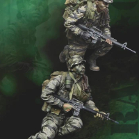1/35 Scale Modern Military Miniature Garage Kit Resin Figure Model Lrrp Soldier 2 People Unassembled and Unpainted Free Shipping