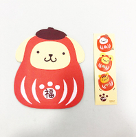 【震撼精品百貨】Pom Pom Purin 布丁狗~Sanrio 布丁狗造型紅包袋-達摩(4入)#84508