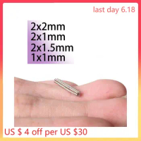 100/500pcs 2X2mm 2x1 1x1mm 2x1.5mm Magne Round N35 Superpowered Earth Neodymium Magnets Door Search Magnetic Fridge Aimant