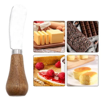 Wood Handle Butter Knife Jam Butter Spatula Cheese Cutter Bread Cheese Butter Knife Spoon And Fork Set Kitchen Cheese Tool