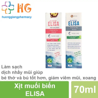 Xịt muối biển Elisa Xịt kháng khuẩn Vệ sinh mũi hàng ngày Lọ 70ml