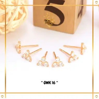 ANTING TUSUK MODEL TERBARU PERMATA EMAS ASLI EMAS MUDA KADAR 8K (375) ANTING TUSUK MODEL PERMATA KOD