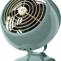 Vornado VFAN Mini Classic Personal Vintage Air Circulator Fan, Laundry Room, Kitchen, Dorm Room, Bedroom, Home Office Green