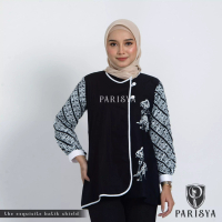 Batik Parisya Bianca B00069, Blouse Batik Wanita Blus Batik Wayang