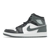 Nike 休閒鞋 Air Jordan 1 Mid Iron Grey 男鞋 鐵灰 黑 AJ1 中筒 DQ8426-001
